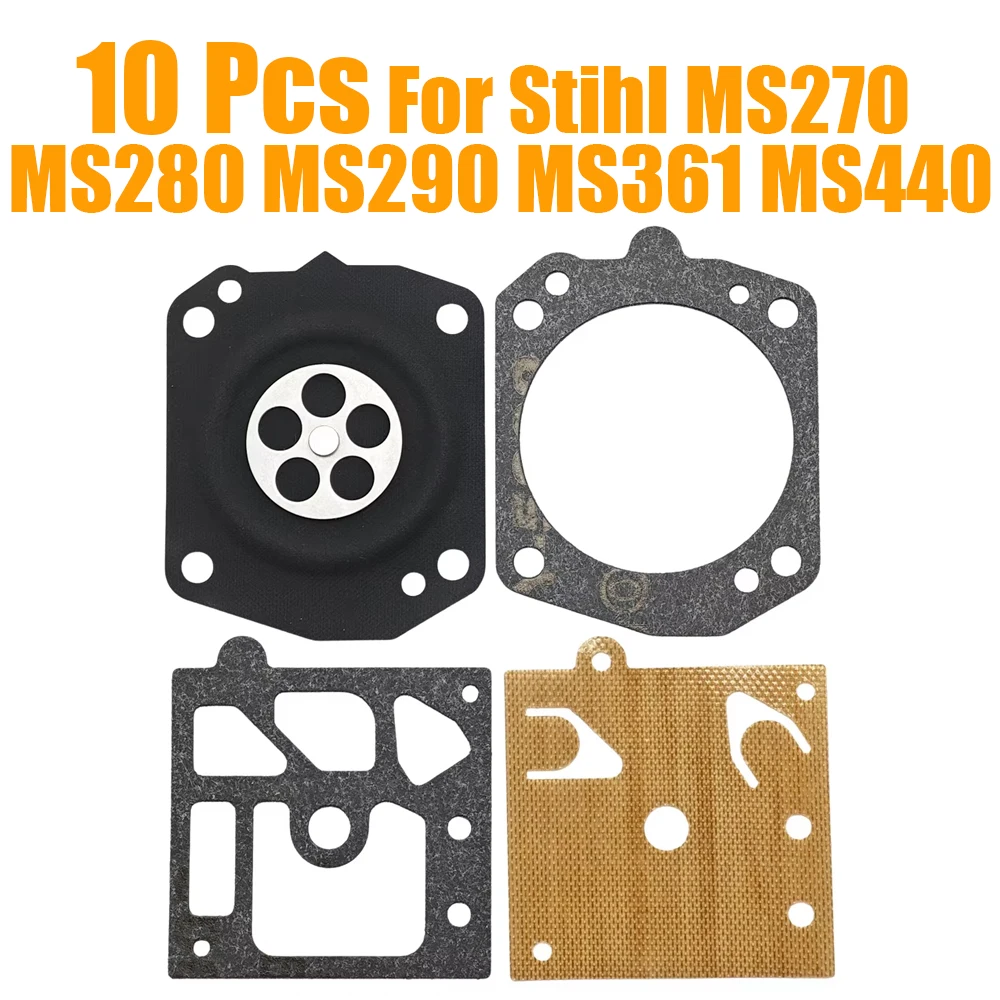 10pcs Chainsaw Carburetor Repair Kit for Stihl MS270 MS280 MS290 MS390 MS341 MS361 MS440 MS441 MS461 Diaphragm Gasket Rebuild