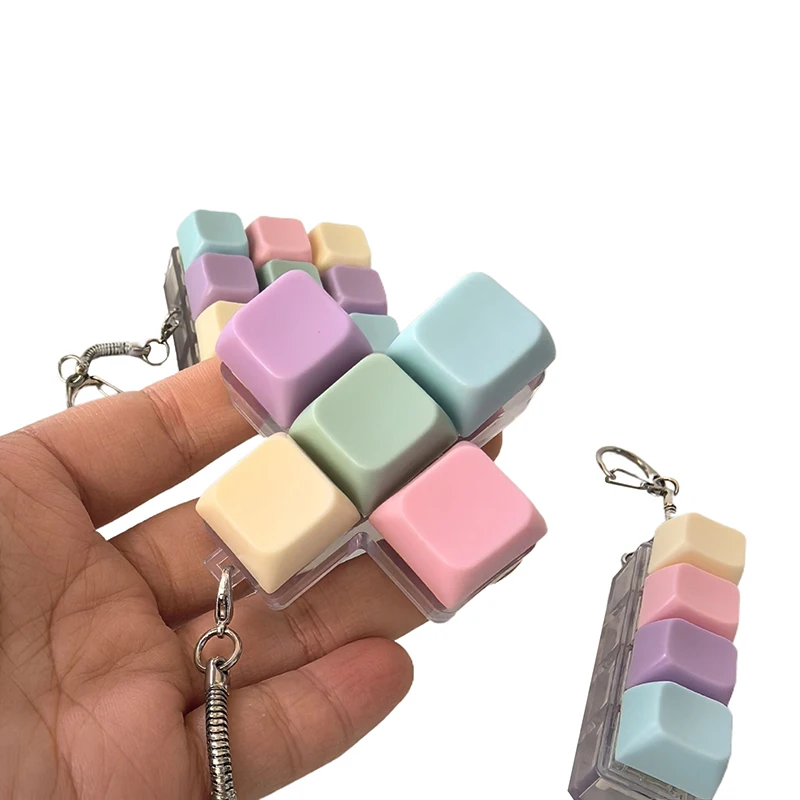 Brinquedo de chaveiro de teclado de dedo divertido; Testador mecânico de teclas de 1/4/5/9 eixos