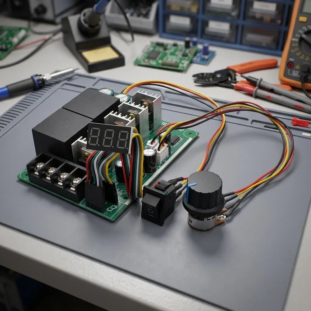 High Power DC Motor Controller Module 10-55V 60A With Digital Display And Reverse Function For Brushed Motor Drive Control