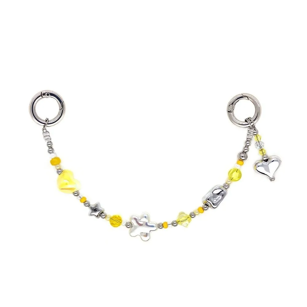 

Creative Y2K Beaded Phone Chain Resin Flower Colorful Bag Charm Handmade Fish Fashion Accessories Car Key