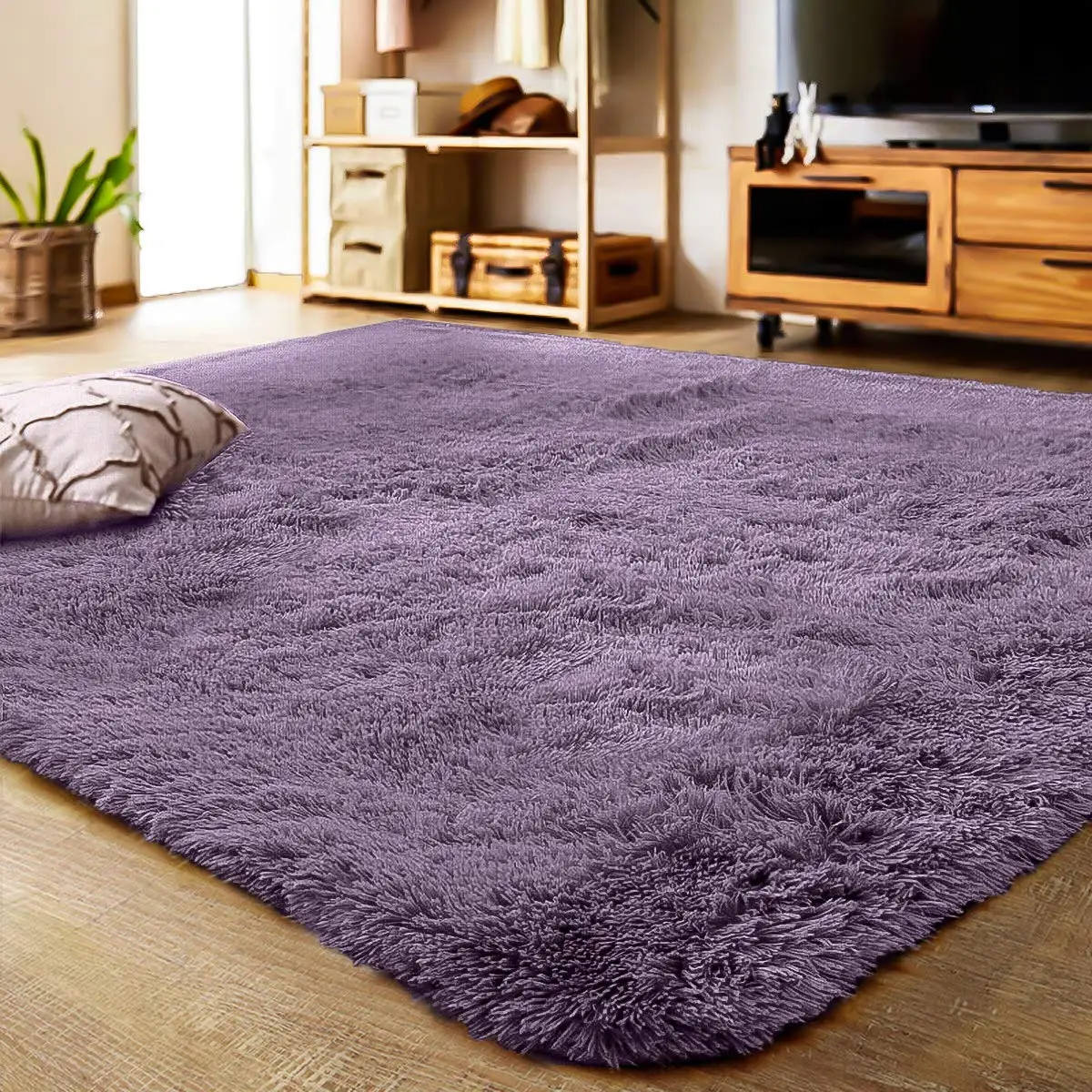 RULDGEE Shaggy Carpet Home Warm Alfombra Plush Floor Rugs Fluffy Mats Kids Faux Fur Area Rug Living Room Mats Silky Rugs