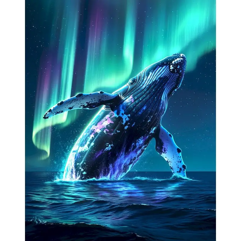 

GATYZTORY Aurora Paint By Numbers Wall Art Picture Picture Paint Animal for Adults Beginners Art Supplies Painting With Numbers