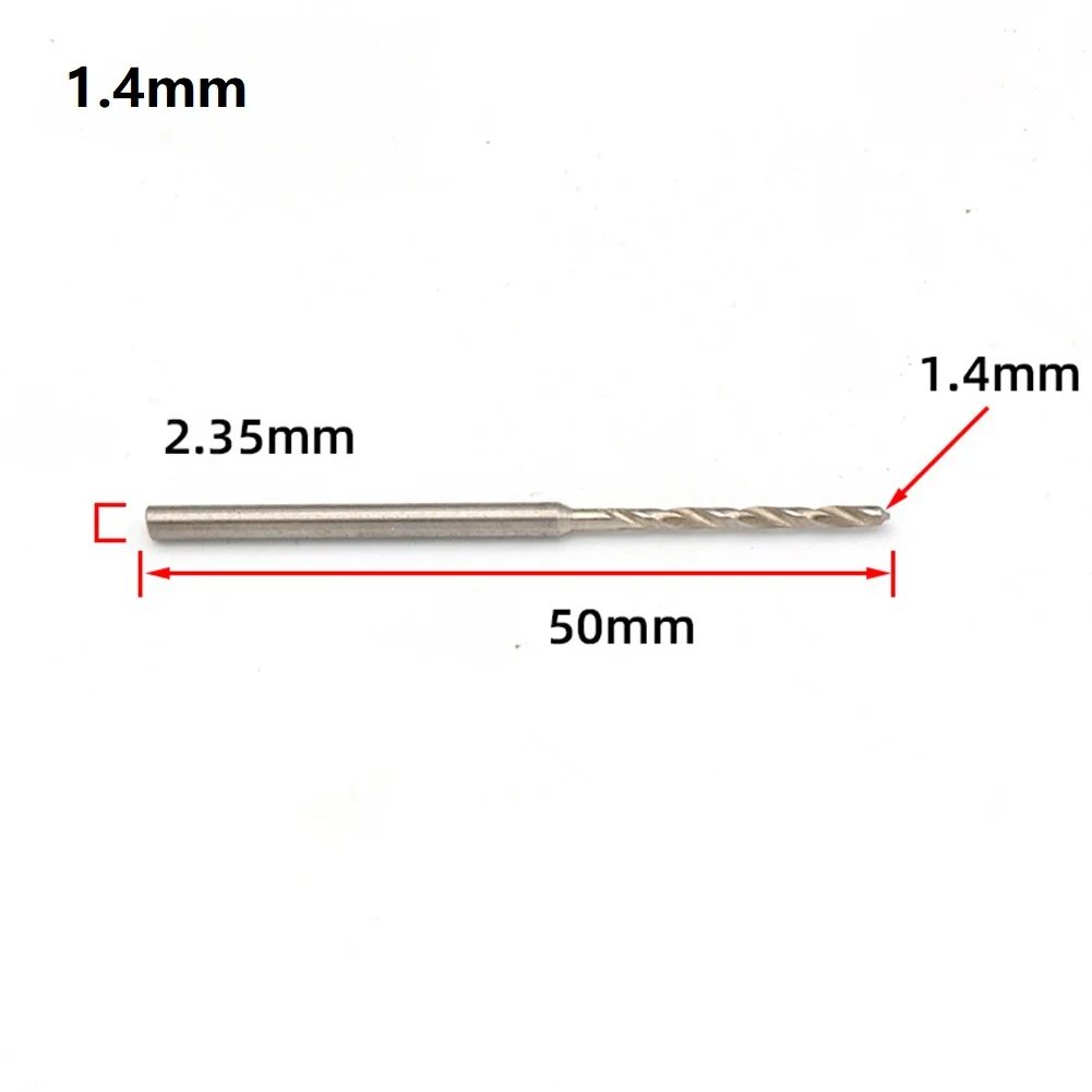 2.35mm Shank HSS Straight Handle Spiral Drill Bit 0.8 1. 1.2 1.4 1.5 1.6 1.8 2mm Woodworking For Wood Plastic Hand Tools
