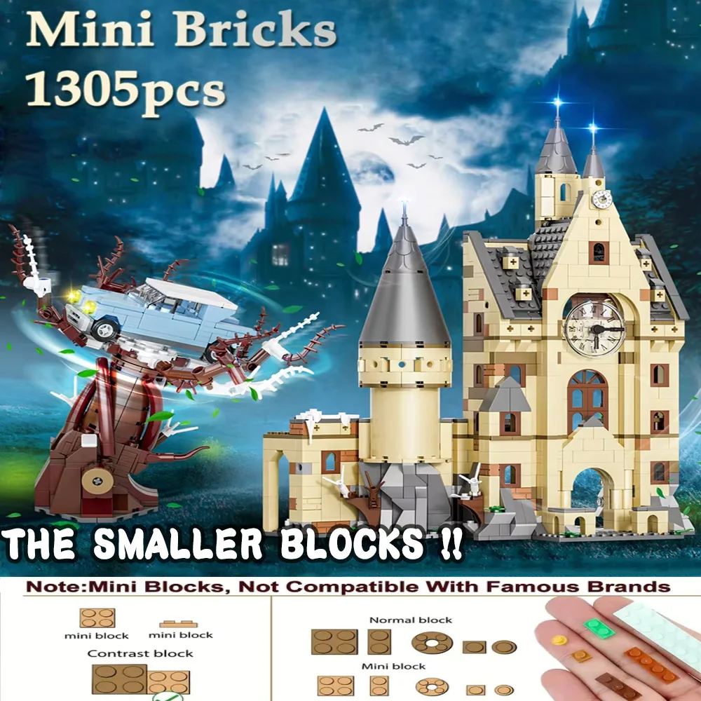 

In stock Magic World 1305pcs Tower Building Block Magic Construction Model Fly Car Kids Toy Christmas Gift