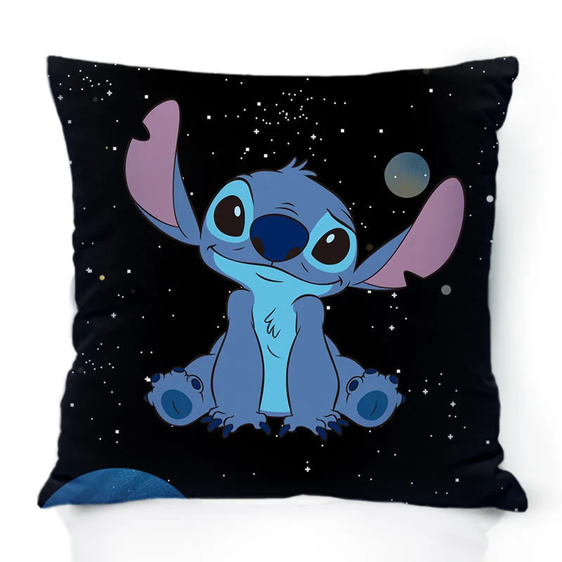 Disney Lilo & Stitch Kids Throw Pillow Case For Sofa Car Decorative Nap Cushion Cover Boy Girl Birthday Gifts 40x40cm 45x45cm