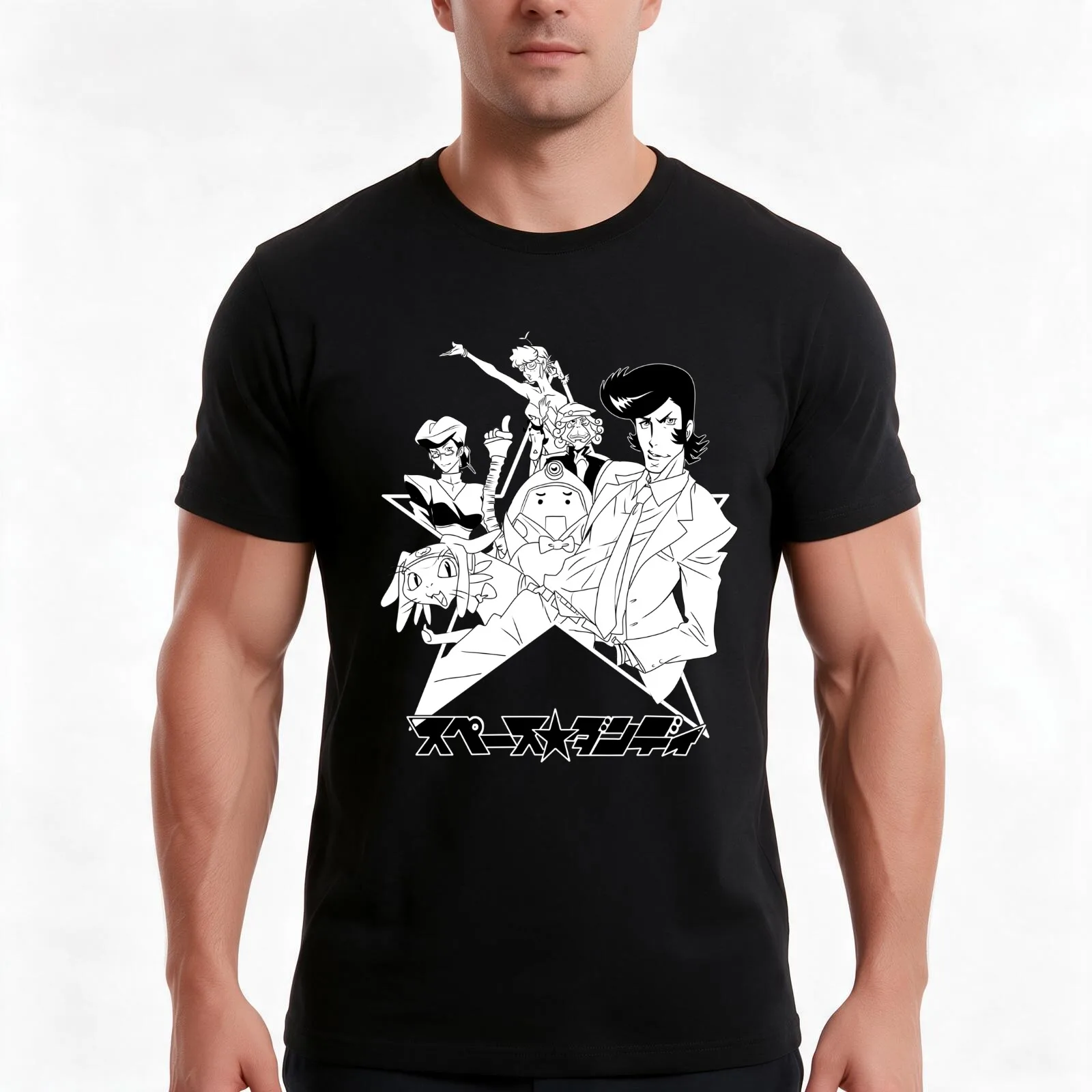 SPACE DANDY T-Shirt Summer Casual Cotton Tee Oversized Streetwear Tops Vintage Graphic Print Loose Fit Short Sleeve