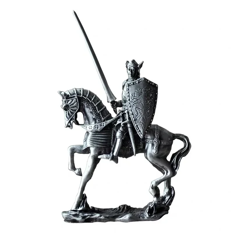 [MGT]Classical European medieval Tin Soldier Warrior Character Statue Decoration Creative Decoration Crafts Gift