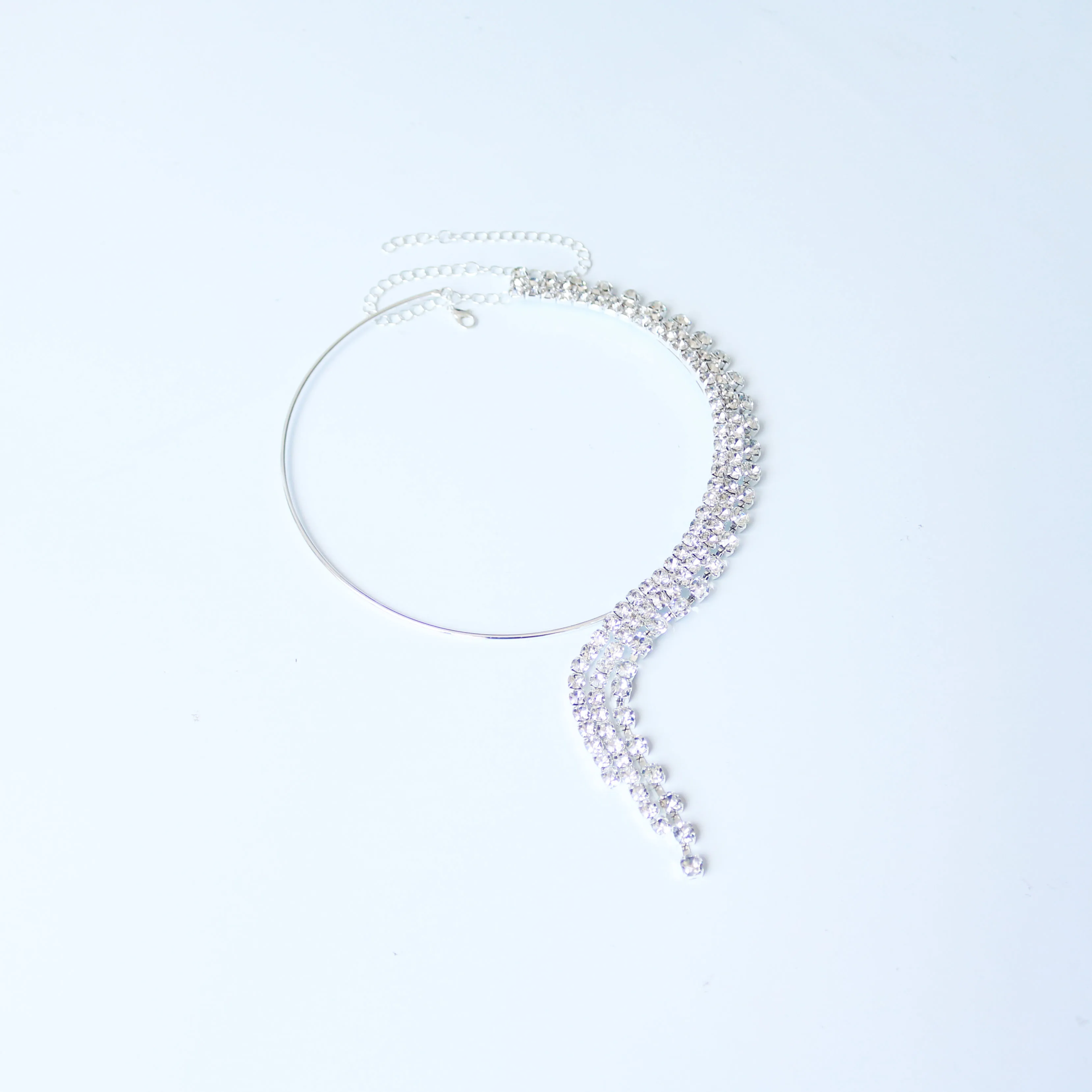 Luxury Unique Shiny Rhinestone Necklace Wedding Banquet Dress Necklace Jewelry Fashion Trend Women\'s Jewelry Accessories
