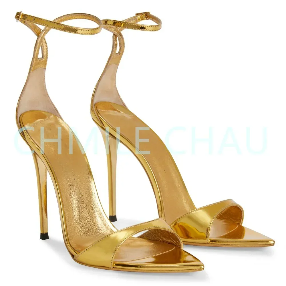 

【Measure your feet length before order】Sexy Women Stiletto Thin High Heel Sandal Pointed Toe Fashion Party Dress Shoes 42-CHC-30