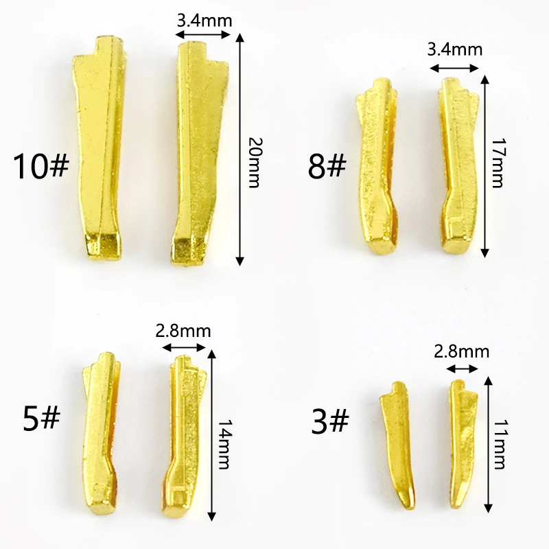 10/20/50set 3 #5 #8 #10 # tappo antiscivolo con doppia cerniera aperta per Kit di riparazione Zip bidirezionale in metallo fibbia a spina accessorio