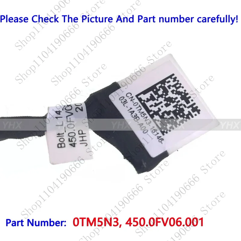 bd 20X جديد التيار المتناوب تيار مستمر في كابل المقبس الطاقة لديل Latitude 3400 3500 E3400 E3500 TM5N3.