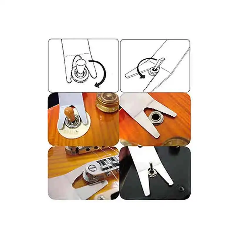 1PC  Electric Guitar Bass Potentiometer Cap Removal Rotary Wrench Universal Maintenance Tool String Instrument Knob Extractor