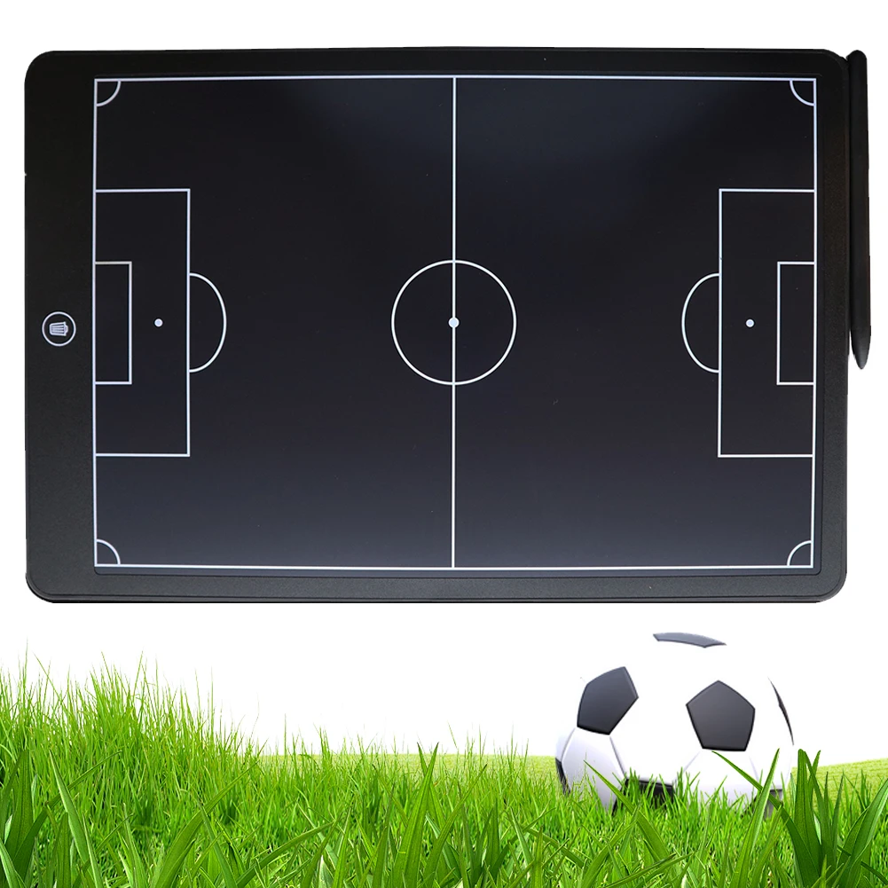 16 Inch LCD Electronic Football Coach Board with Pen Strategy Marker Board Soccer Strategy Board for Soccer Training Equipment