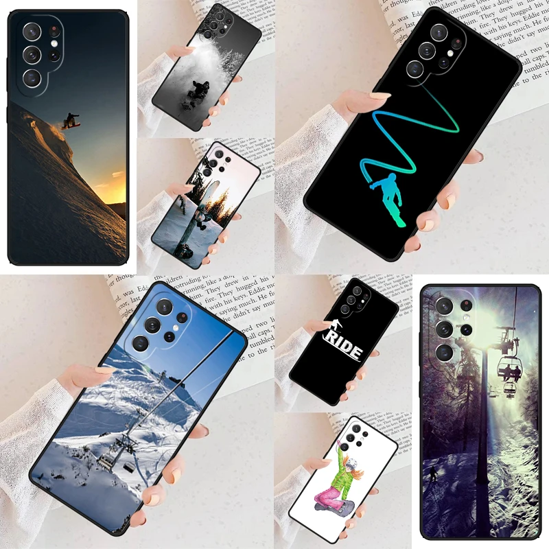 Sports Snowboarding Cell Phone Case for Samsung Galaxy S26 Ultra S25 S24 S23 S22 S21 S20 Note10 Cover