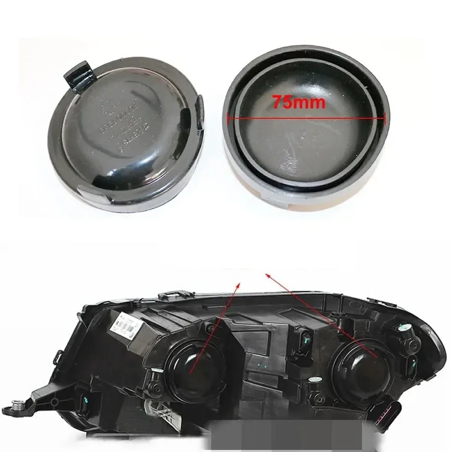 For Skoda Kamiq 2018 2019 2020 Low High Beam Light Dust Cover Rubber Waterproof Dustproof Headlight Lamp Access Cap 75mm