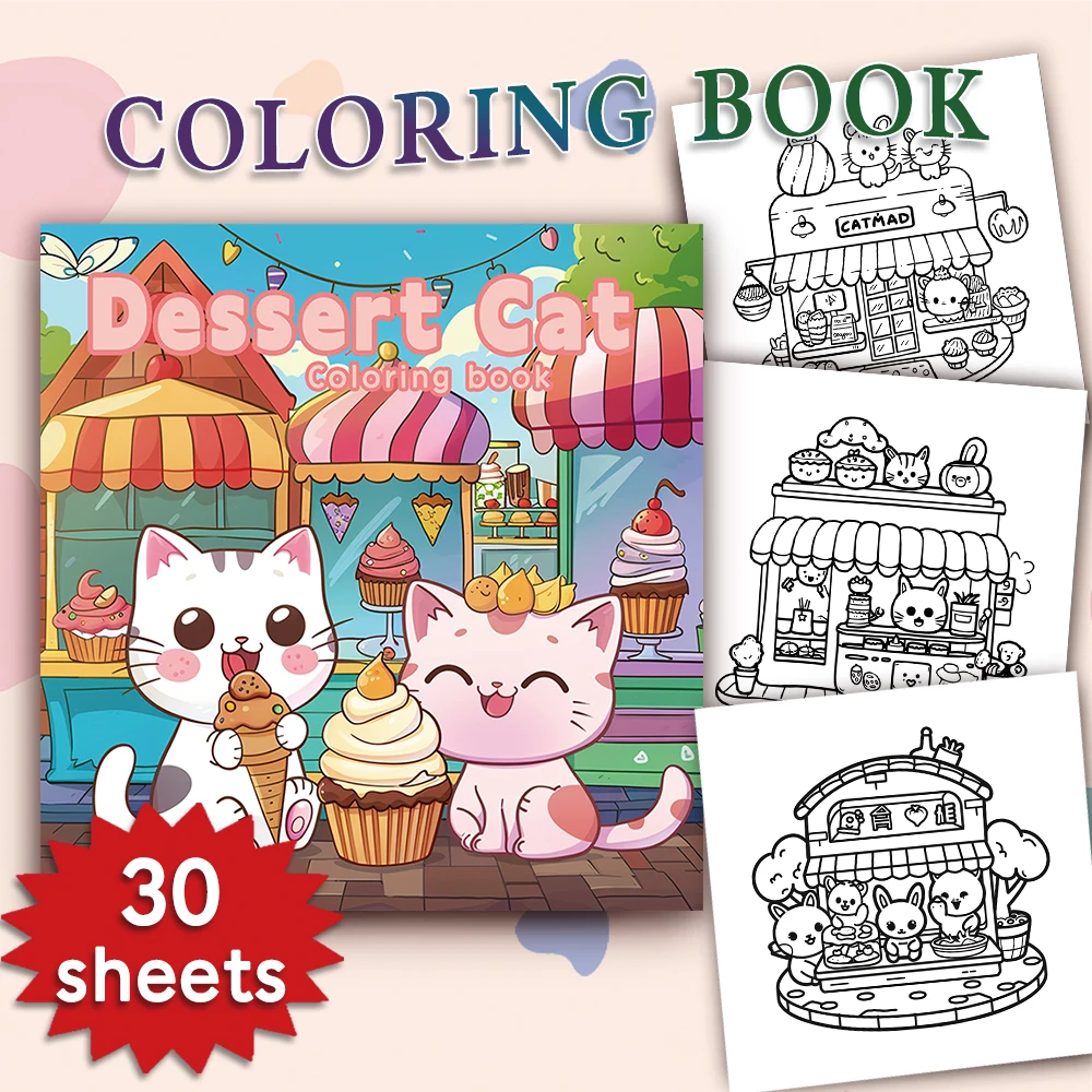 1pc, Teen Girls Coloring Book - Teen Coloring Book - 30 Sheets, 8.3x 8.3in, For Adult Stress Relief, Christmas, Halloween Gifts