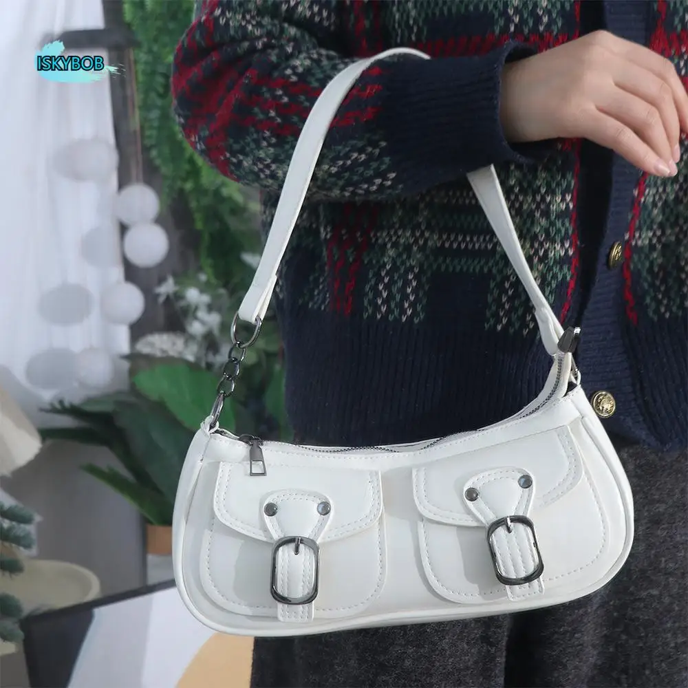 

Fashion New Design Buckle Armpit Bag Harajuku Gothic Y2k Shoulder Bags Punk Y2K Spicy Girls Handbag Female