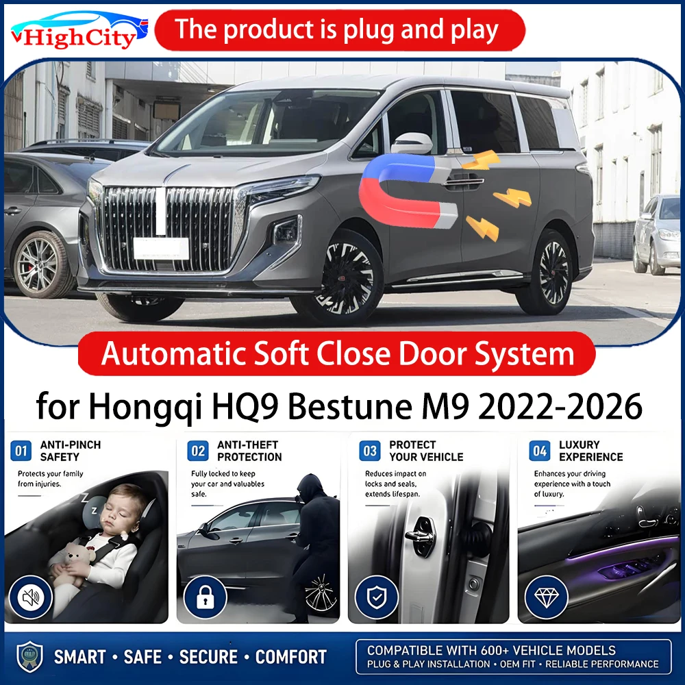 OEM Power Soft Close Door for Hongqi HQ9 Bestune M9 2022 2023 2024 2025 2026 Electric Suction Automatic Door Closing System