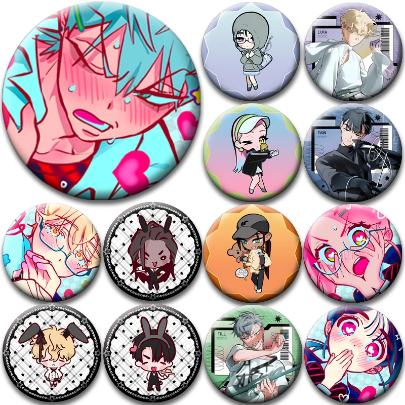 Anime Alien Stage Peripheral Creative Brooches Till Ivan Cartoon Character Badge Handmade Tinplate Button Pins Bag Clothes Decor