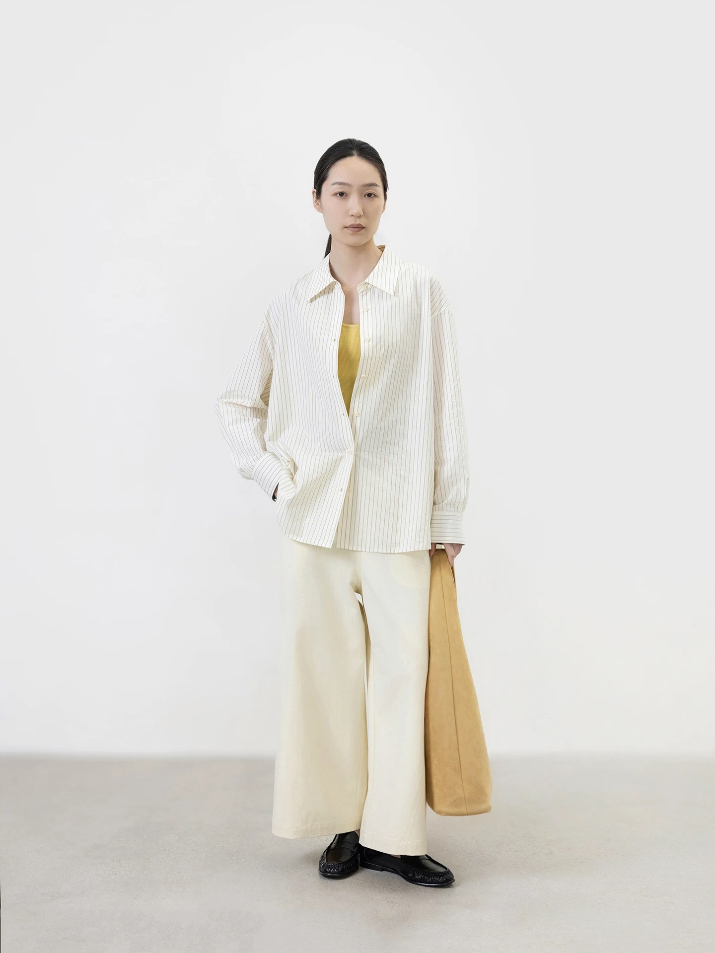 

Женский кардиган Seei из 100% хлопка, свободного кроя, в полоску, с длинными рукавами, дышащий, комфортный, средней длины, на пуговицах