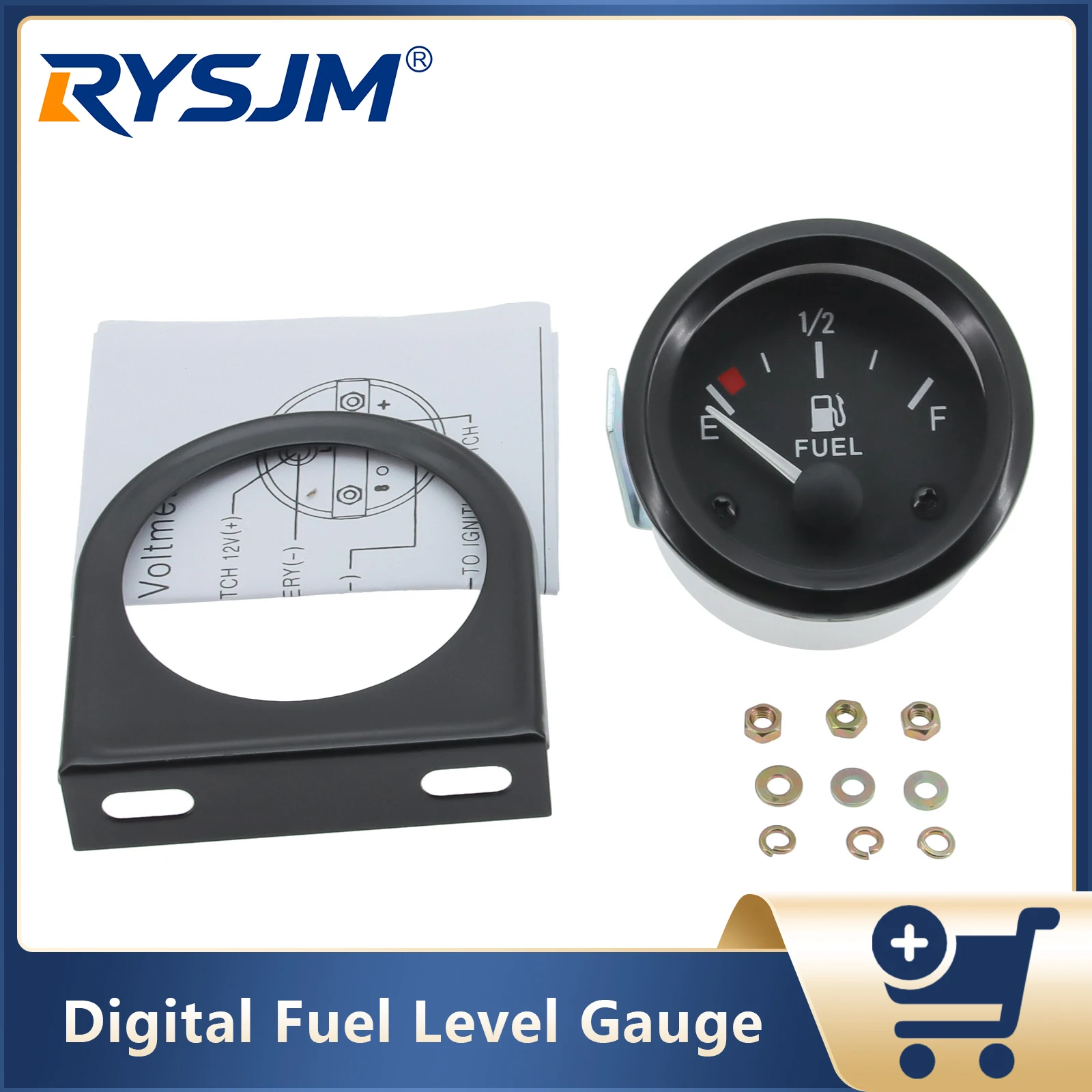 52mm Fuel Level Gauge 240~33ohm Fuel Float Fuel Tank Meter Sensor Fuel Level Indicator For 12V Car Truck Vehicle Accessories