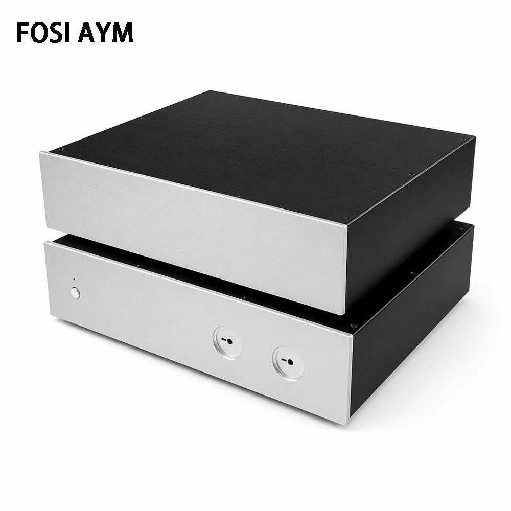 480x115x365mm FOSI AYM Full Aluminum Alloy Power Amplifier Chassis Audio DAC Enclosure HiFi Preamp Power Supply Case DIY