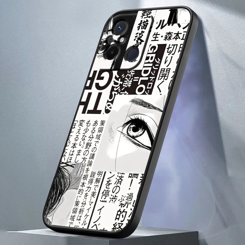 Tomie Kawakami Anime For POCO M6 F5 F4 X5 X4 X3 NFC X2 M5S M4 M2 C55 C51 GT Pro 5G Frosted Translucent Phone Case