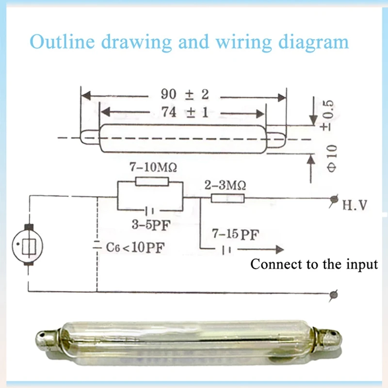 1 Set J321 Geiger Muller Tube Counter Hard Beta GM Detectors With Ion Chamber The Tube For Nuclear Radiation Detector Durable