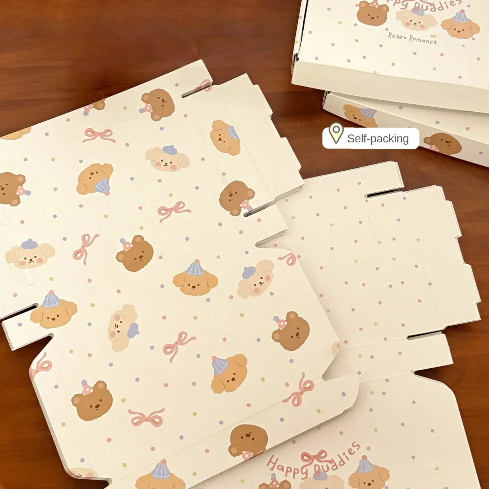 5Pcs/set Milk Yellow Airplane Box Thickened Cute Cartoon Packaging Box Corrugated Reusable Gift Packaging Box Gift Packaging - Image 5