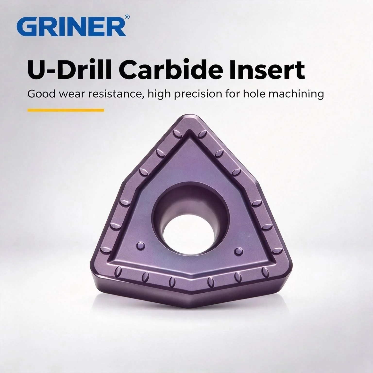 GRINER WCMT Series WC‑Type U‑Drill Inserts WCMT030208 WCMT040208 WCMT050308 WCMT06T308 WCMT080412 Tungsten Carbide Indexable Fas