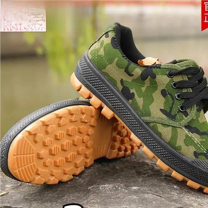 

Thickened Cow Tendon Sole Liberation Shoes Men's Large Size Anti-slip Wear-resistant Canvas Labor Protection Camouflage Train...