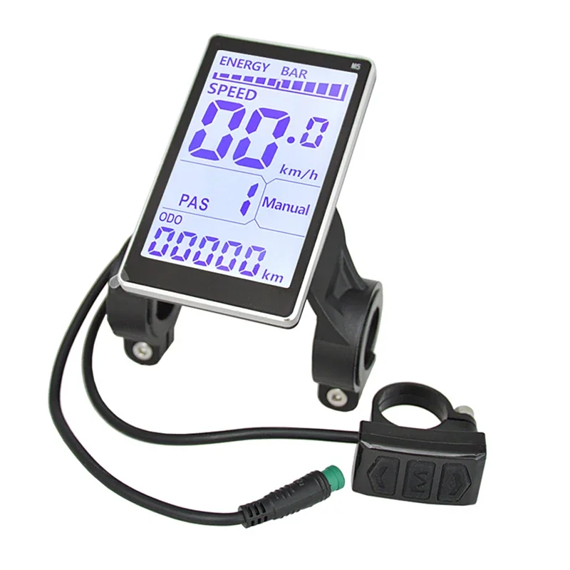 M5 Electric Bike LCD Display Meter 24V 36V 48V E Scooter LCD Panel Screen Display Speed Regulator for Mountain Electric Bike