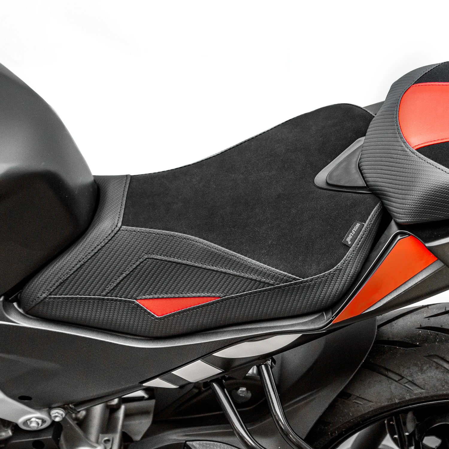 WOLFLINE Driver Seat Cushion for Aprilia RS457 2024-2026 Lowering 20mm Comfort Front Seat Saddle for Daily Commute & Road Trip