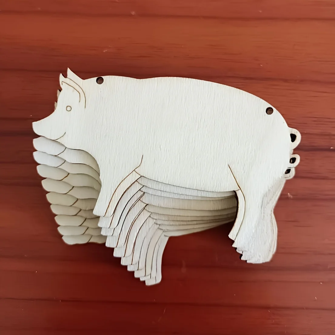 30 قطعة من زينة الخنازير الخشبية الفارغة المصنوعة يدويًا للرسم المثالي لحفلات أعياد الميلاد وأعياد الميلاد