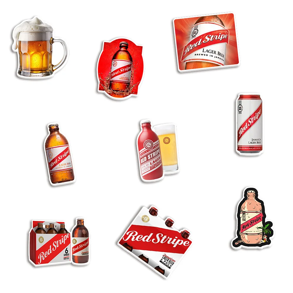 Lote de 10 unidades de resina acrílica transparente con purpurina, diseño de cerveza jamaicana R W, plana, para souvenirs de viaje, insignias, regalos, broches y pulseras DIY