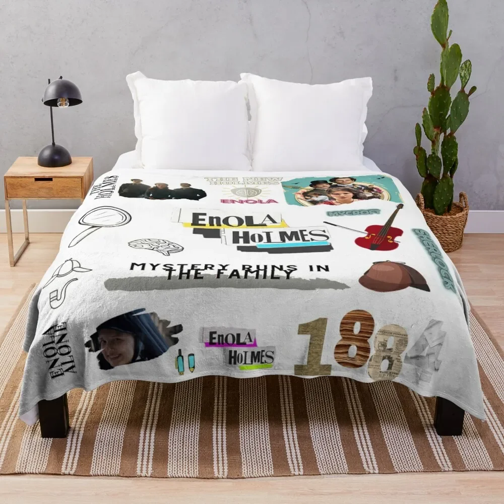 

Enola Holmes Throw Blanket Travel Blankets For Sofas Luxury Throw cosplay anime Blankets