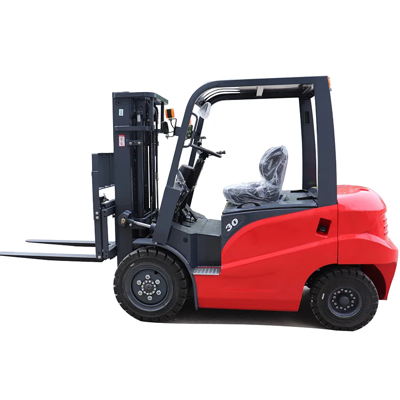 Forklift Truck 2T Electric 4 Wheel 48 v Motor Drive Three Points Wheeler Forklift Electric