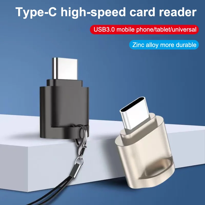 USB 3.1 Type-C OTG Card Reader for Mobile & Laptop, made of Zinc Alloy