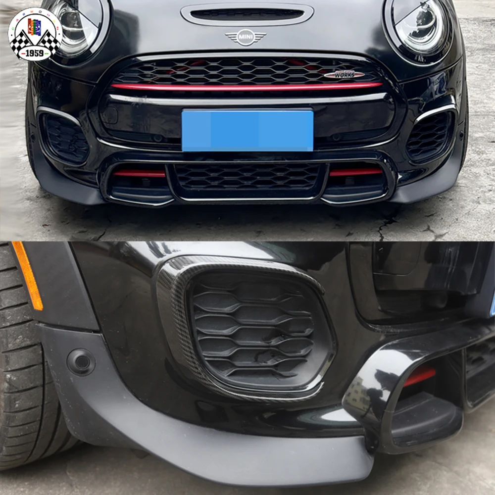 ABS Plastic Canards Stick On Style Type Cover Front Bumper Extenstion Decoration Parts 2014-2021 For Mini Cooper JCW F55 F56 F57