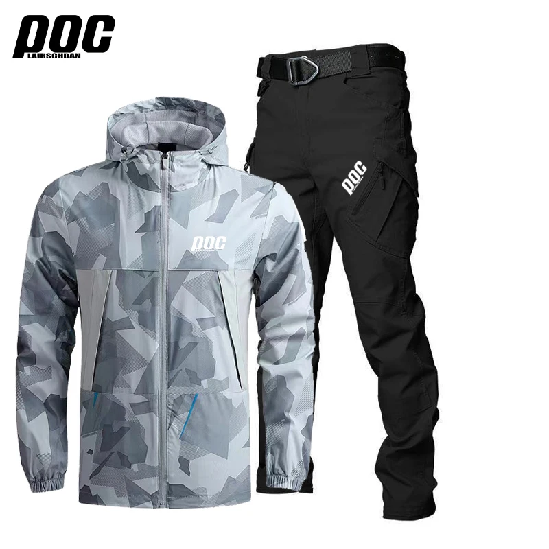 

LairschDan POC Bike Cycling Downhill Windproof Jacket Men's Bicycle Polyester Waterproof Sweatpants MTB Road Riding Breathable