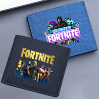 Fortnites Series Canvas Wallet Portable Hot AI Game Classic Folded Purse Cute Short Money Bag Card Holder Funny Birthday Gift