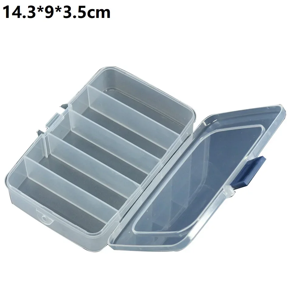 5 Compartments Storage Case Tool Organizer Fishing Tackle Box Plastic Waterproof Fishing Equipment Fish Lure Hook Bait Storage