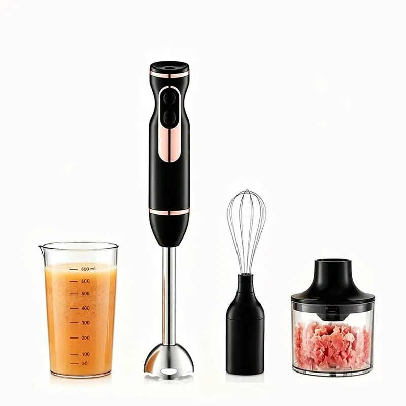 A65T-Immersion Blender 4-In-1 400W Blender Stick Mixer With Whisk Chopper Beaker Egg Beater & Dough Hooks Hand Mixer EU Plug
