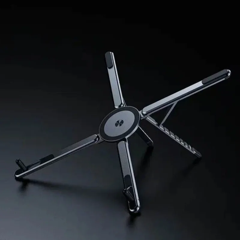 Portable Magnetic Phone Holder & Selfie Stick 3-in-1 Foldable Tripod Stand for iPhone iPad Tablet Laptop Desktop Use
