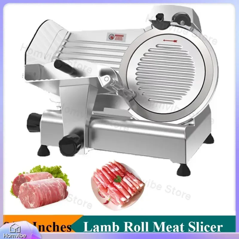 8 Inch or 10 Inch Electric Meat Slicer Machine for Home Kitchen Sausage Mutton Beef Slice Cutting Processor Food Slicing