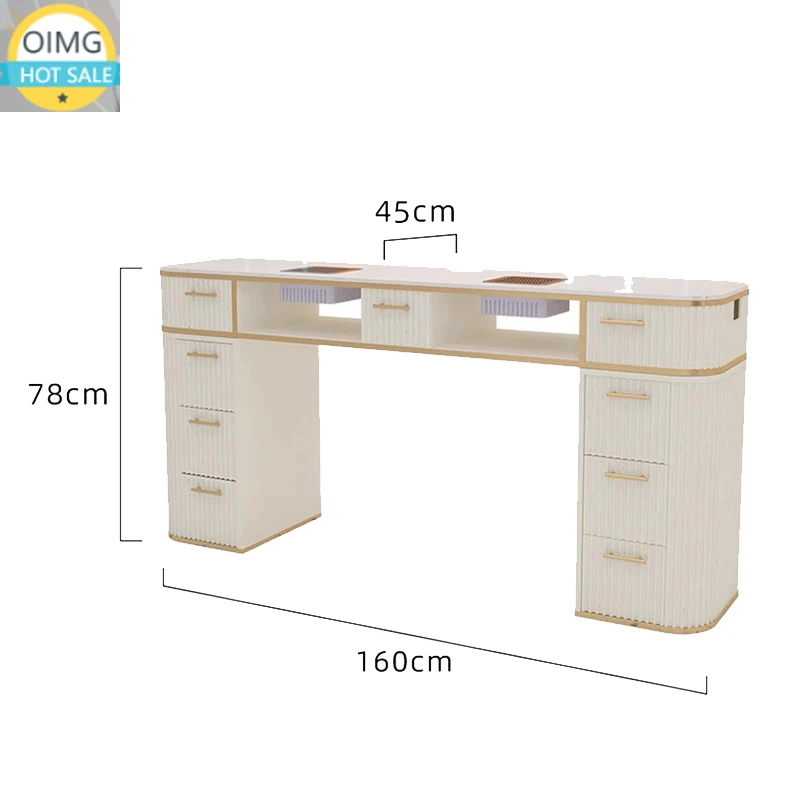 Drawers Nail Table Professional Design Luxury Manicurist Tables Equipment Display Mesa De Manicure Salon Home Furnishings