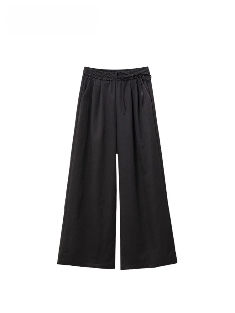 

Брюки-костюм с высокой талией и прямыми штанинами для женщин больших размеров, свободного кроя, повседневные, весенние, новые, в корейском стиле, больших размеров