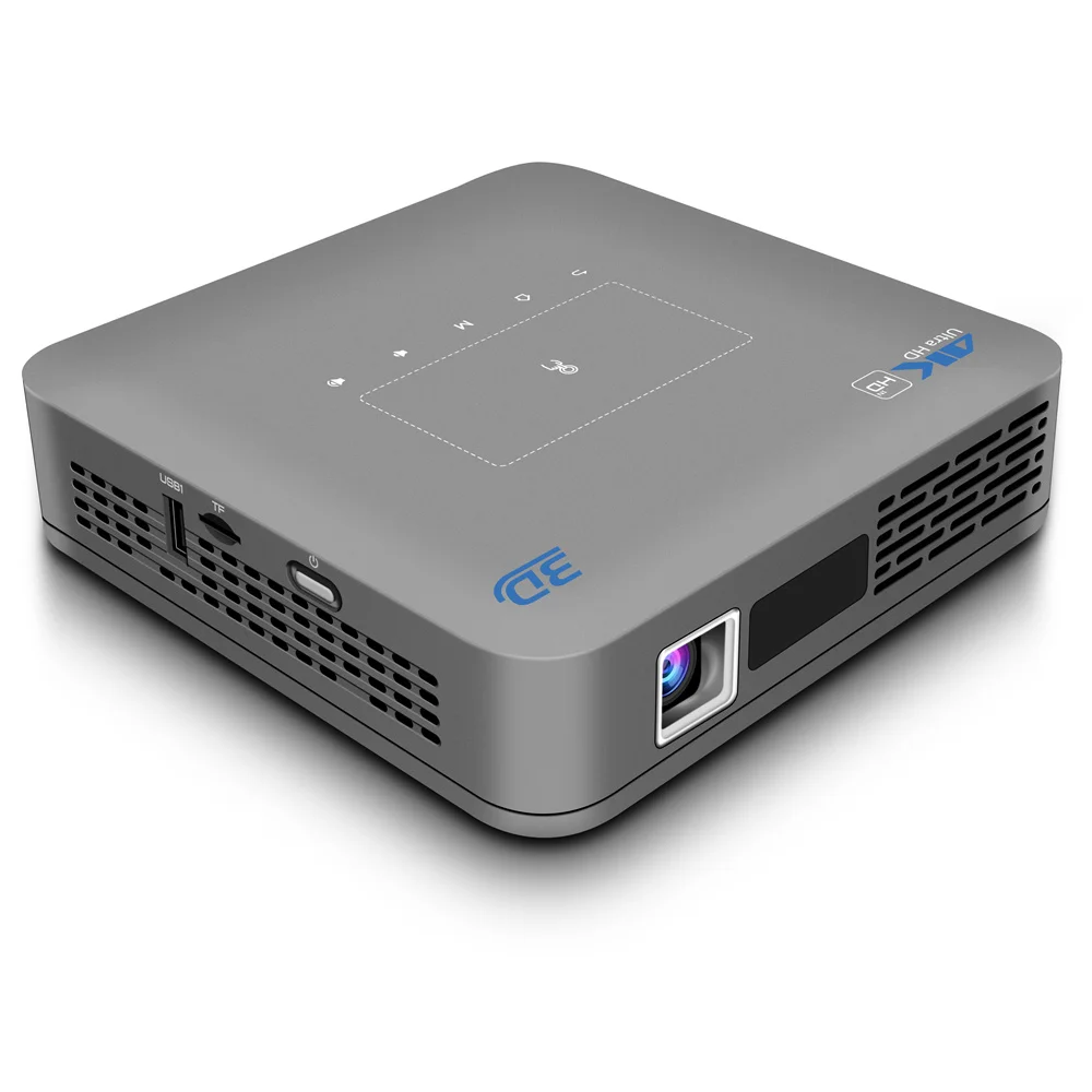 Сенсорная панель с электрическим фокусом 300ANSI Amlogic T972 3D 4K декодирование светодиодный DLP умный Android проектор для домашнего офиса