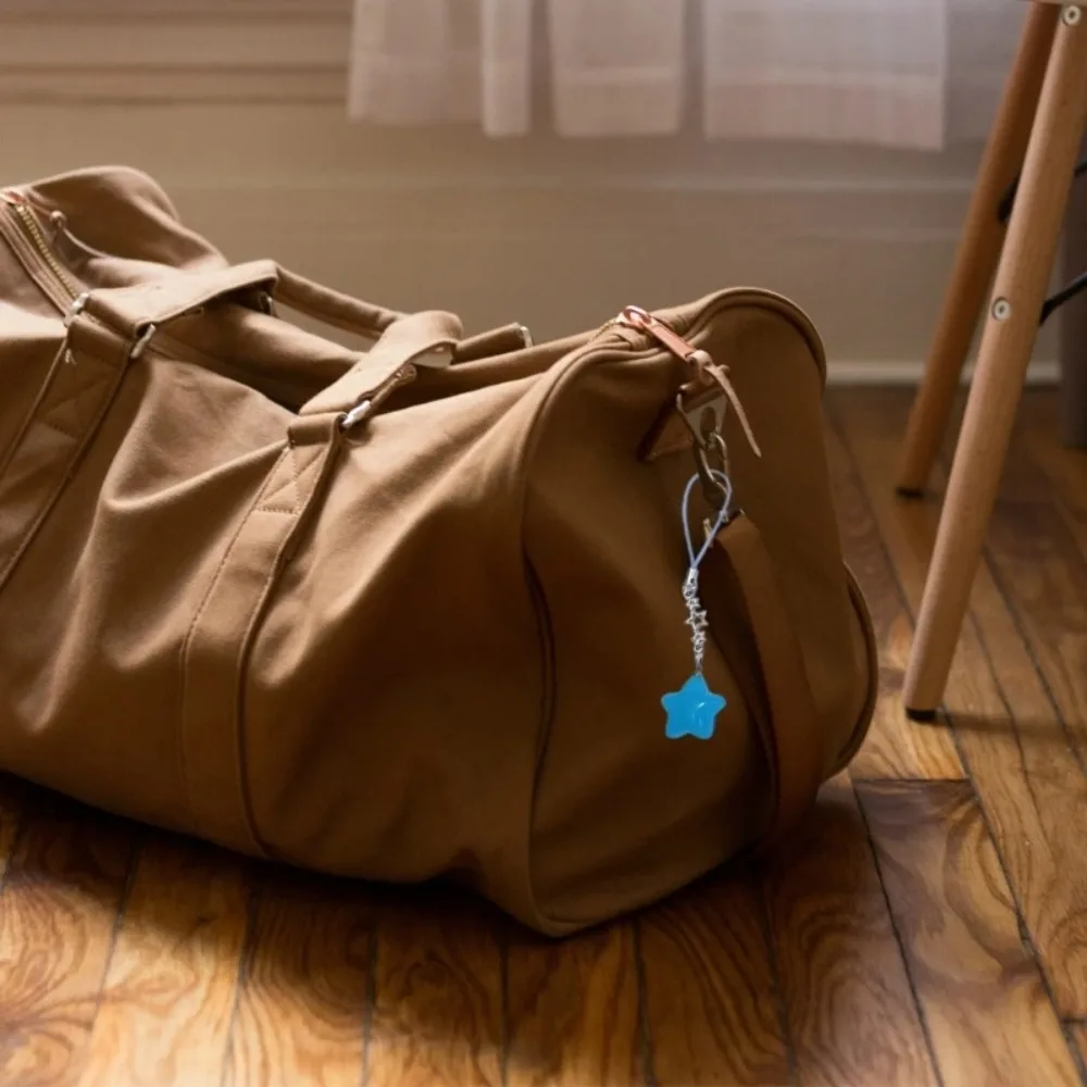 Crystal Beads Tassel Phone Chain New Y2K Pentagram Car Keyring Cartoon 3D Five-Pointed Star Keychain Pendent Women Boy Girl