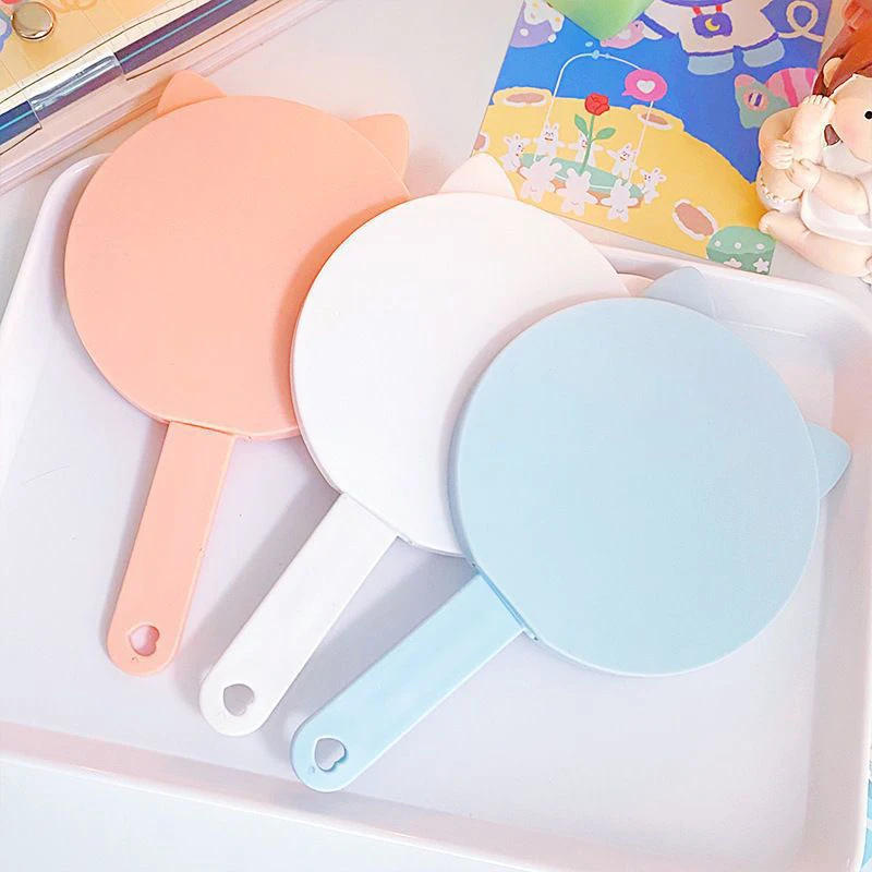 1PC Pull Handheld Makeup Mirror With Pull-out Type Comb For Girl Gift Makeup Tools Travel Square High-Definition Mirror